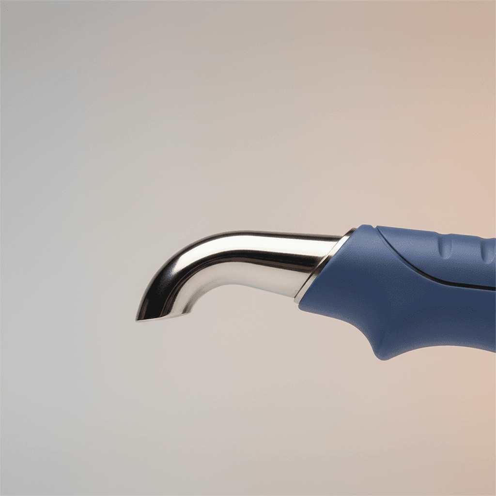 Cobra Introducer device detail showing curved tip design