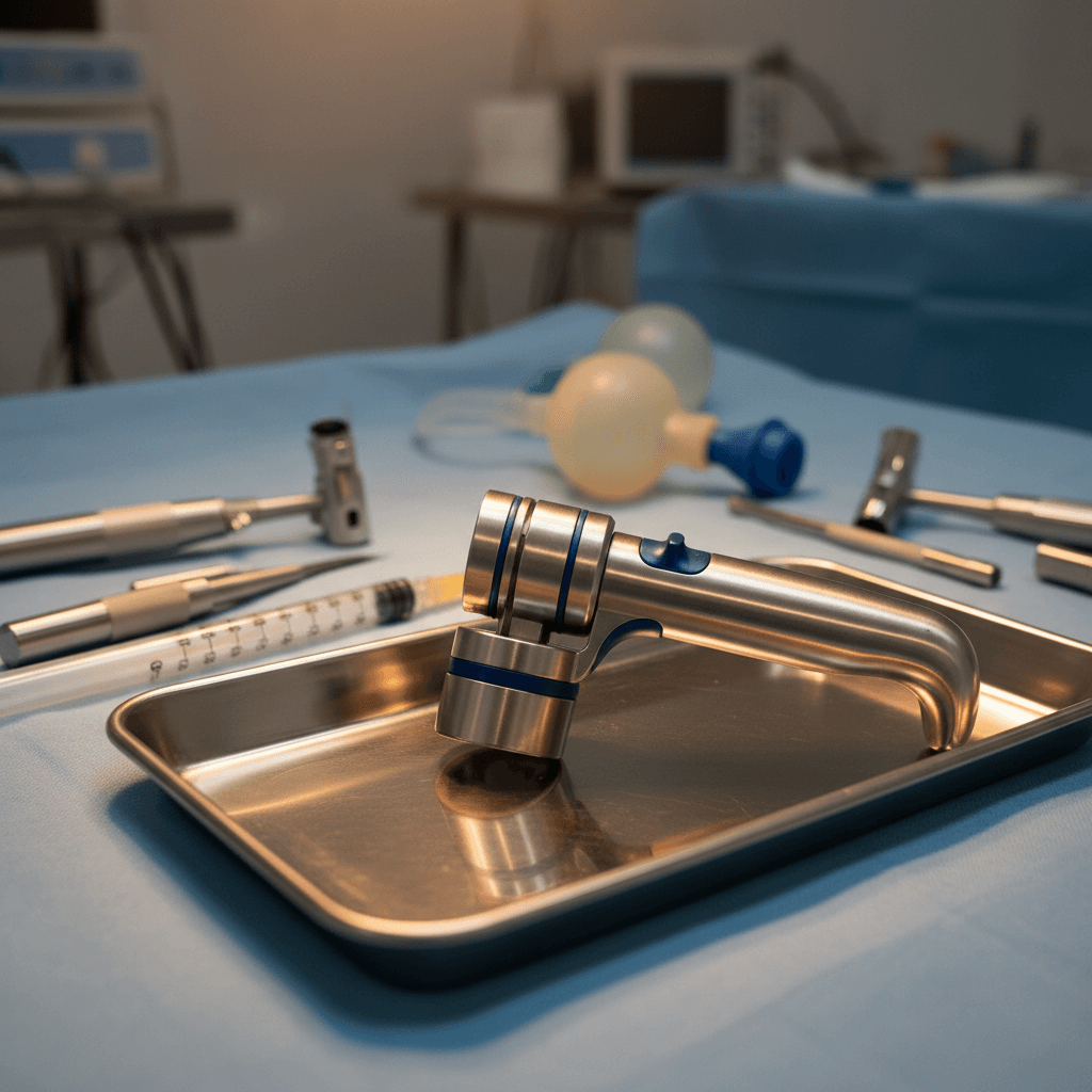 Cobra Introducer device on sterile medical tray