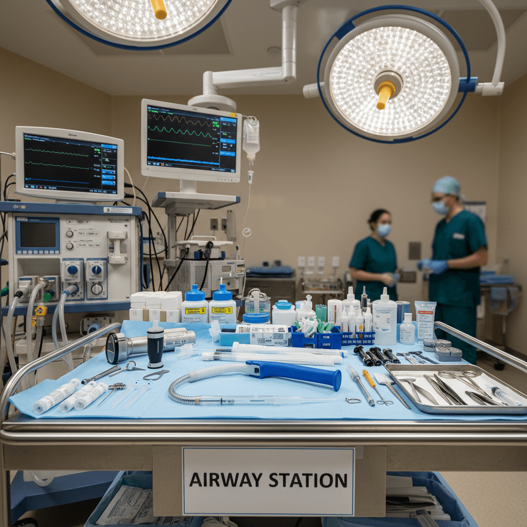 Cobra Introducer positioned in airway management station