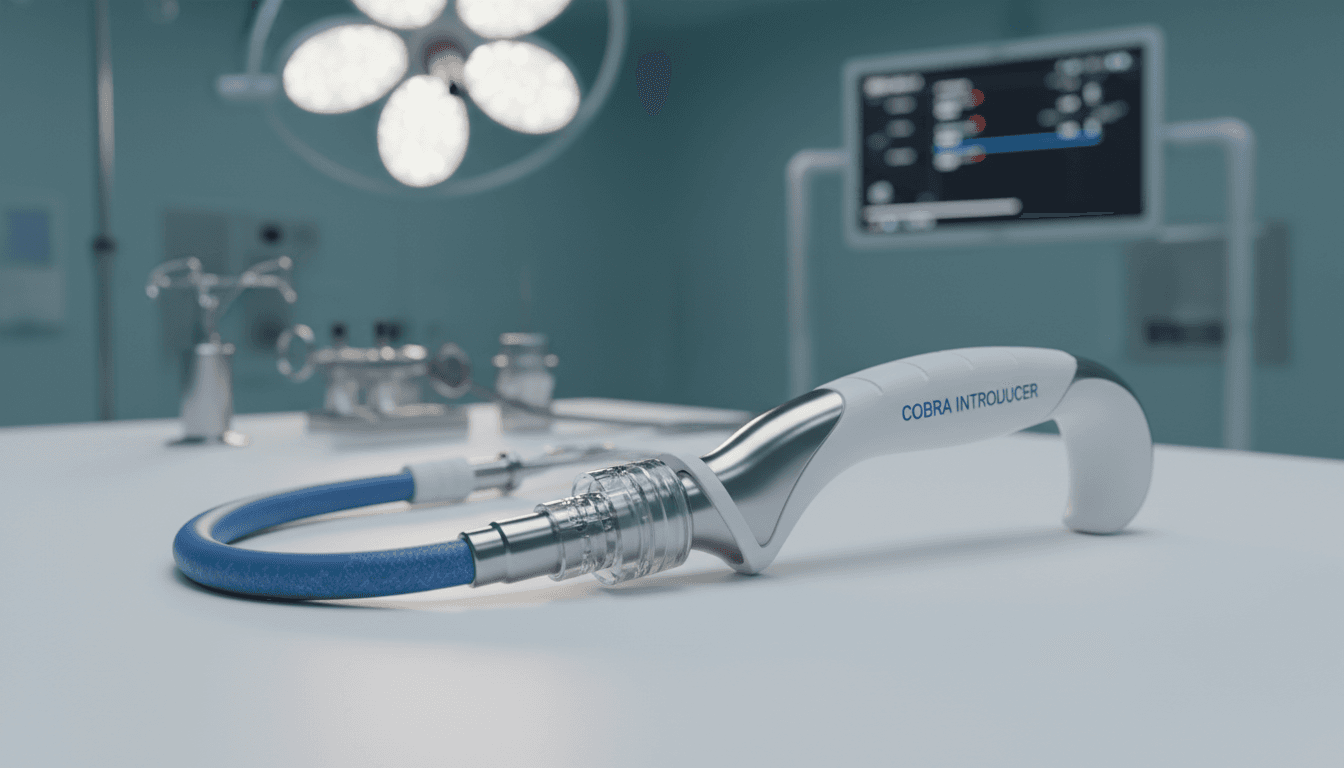 Cobra Introducer device on clinical surface